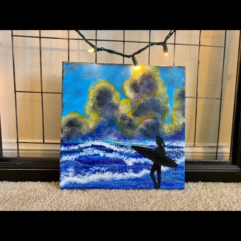 Sunset surfing painting - Picture 2 of 4